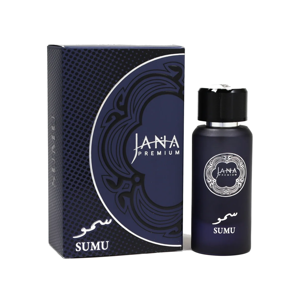 Sumu perfume 50ml purple bottle by Jana Premium with saffron, sandalwood, and amber