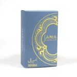 Jana Premium Imperial Eau de Parfum 50ml bottle surrounded by natural fragrance notes like Oud wood, Amber, and Italian Bergamot.